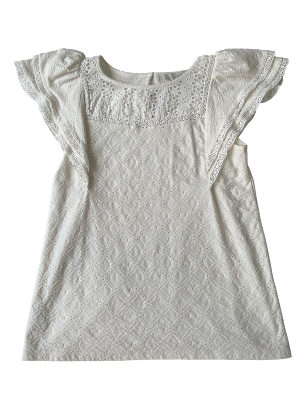 Loft Boho Eyelet Flutter Sleeve top - Picture 2 of 9